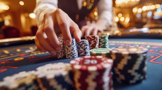 Live casino gaming environment with multiple dealer tables